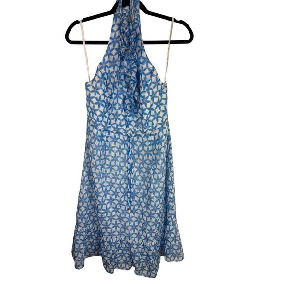Lilly Pulitzer Dexter Dress- Coastal Blue Starfruit Pattern- size 10 - Picture 9 of 10